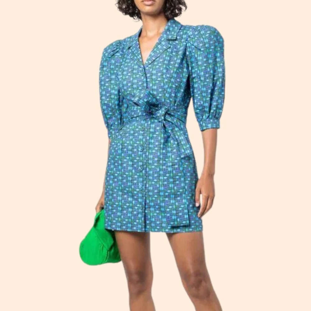 LHD Casitas Sloth Blue Mini Dress
